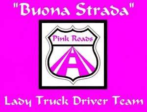 Buona strada Lady truck driver team-